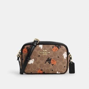 Mini Jamie Camera Bag In Signature Canvas With Halloween Print